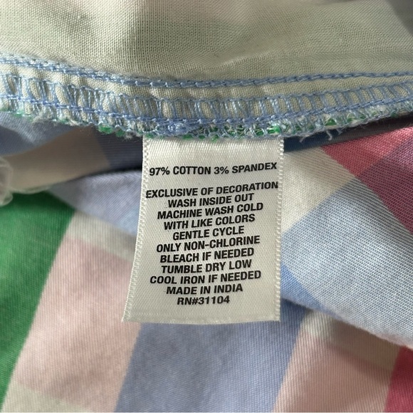 Crown & Ivy Shorts "Caroline" Women's Lot Of 2 Pink Blue White Plaid Size 8 - Picture 8 of 8